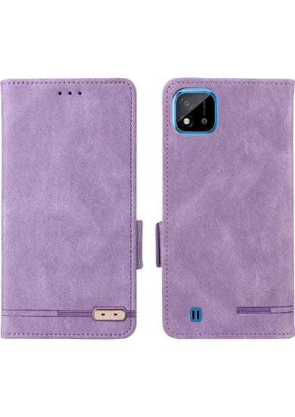 Oppo Realme C11 2021 Koruyucu Kapak Için Kılıf Deri Folio Flip Case (Yurt Dışından)