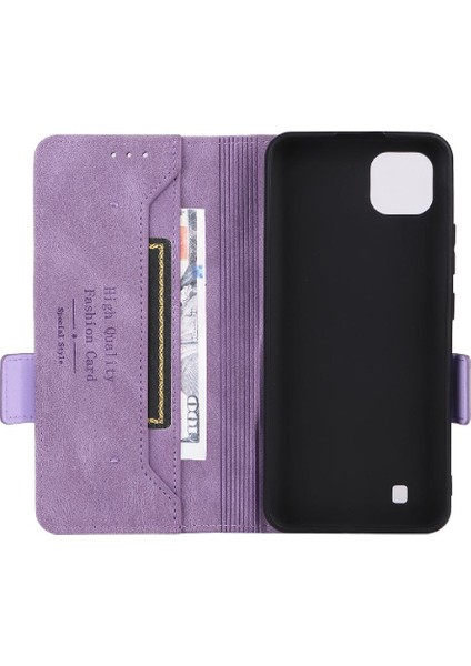 Oppo Realme C11 2021 Koruyucu Kapak Için Kılıf Deri Folio Flip Case (Yurt Dışından)