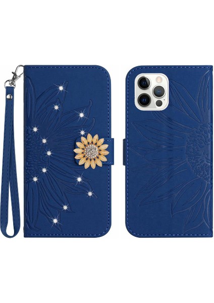 Iphone 12 Için Kılıf Pro Telefon Kılıfı Darbeye Tpu Kabuk Pu Deri Flip (Yurt Dışından)