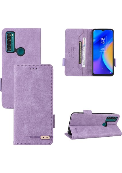 Tcl 20SE Kart Ekleme Deri Için Kılıf Folio Flip Case Tam Koruma (Yurt Dışından)