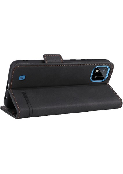 Oppo Realme C11 2021 Koruyucu Kapak Için Kılıf Deri Folio Flip Case (Yurt Dışından)