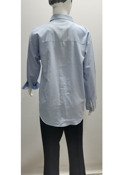 Cupra Uzun Kollu Salaş Pamuklu Rahat Tarz Yumaşak Dokulu Kadın Gömlek indirimleri