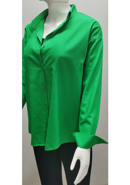 Cupra Uzun Kollu Salaş Pamuklu Rahat Tarz Yumaşak Dokulu Kadın Gömlek fiyatları