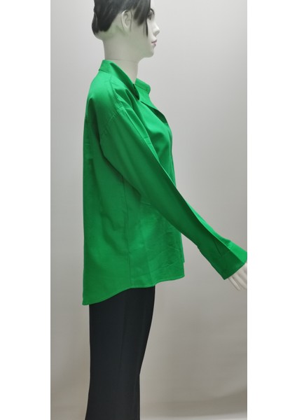 Cupra Uzun Kollu Salaş Pamuklu Rahat Tarz Yumaşak Dokulu Kadın Gömlek fırsatları