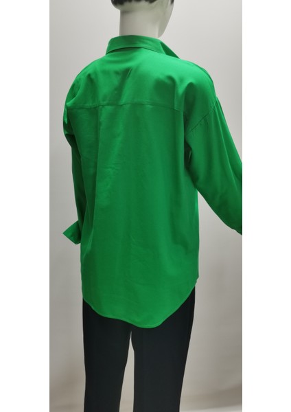 Cupra Uzun Kollu Salaş Pamuklu Rahat Tarz Yumaşak Dokulu Kadın Gömlek indirimleri