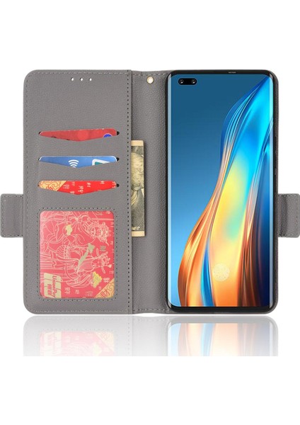 Tecno Phantom x Kart Yuvaları Için Kılıf Tutucu Pu Deri Cüzdan Yan Toka (Yurt Dışından)
