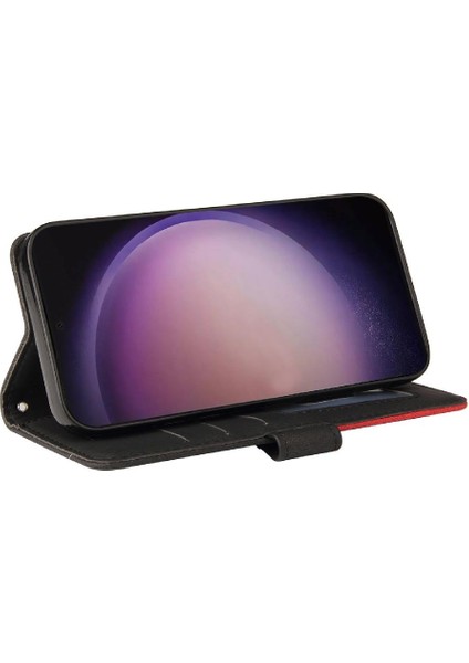 Samsung Galaxy S24 Ultra Iki Renkli Dikiş Pu Deri Flip Case (Yurt Dışından) fırsatları