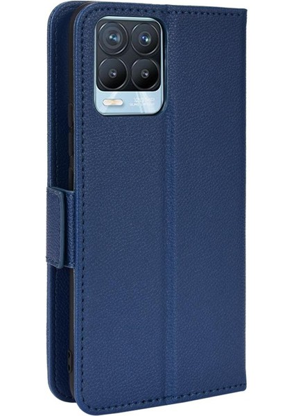 Realme 8 4g Pu Deri Kart Yuvaları Için Kılıf Tutucu Manyetik Cüzdan Yan (Yurt Dışından)