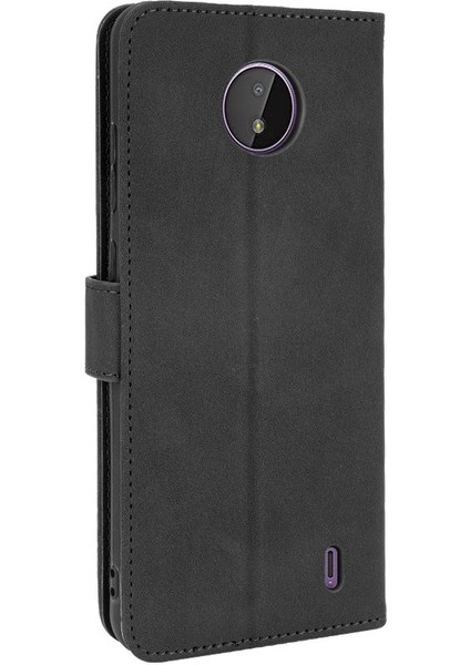 Kart ile Nokia C10 Deri Folio Flip Case Kart Ekleme Için Kılıf (Yurt Dışından)