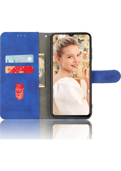 Kart Sahibi ile Ulefone Oukitel C32 Deri Folio Flip Case Için Kılıf (Yurt Dışından)