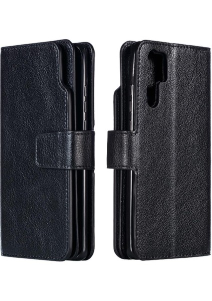 Huawei P30 Pro Kickstand Manyetik 9 Kart Yuvaları Cüzdan Pu Deri Kılıf (Yurt Dışından)