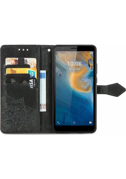 Zte Blade Flip Flip Kapak Kılıf Darbeye Basit Desen (Yurt Dışından)