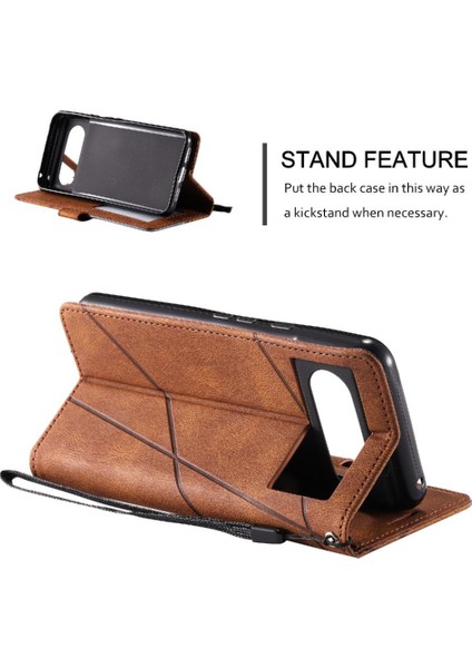 Google Piksel 8 Pro Kart Tutucu Için Kılıf Kickstand Cüzdan Flip Folio Pu (Yurt Dışından)