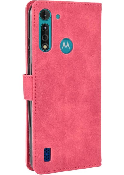 Motorola Moto G8 Güç Lite Deri Folio Flip Case Koruyucu Kılıf (Yurt Dışından)