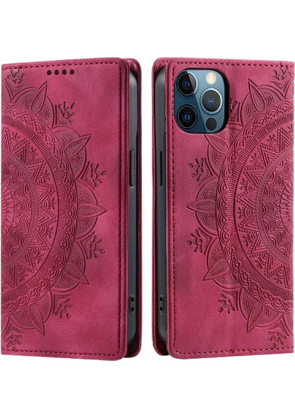 IPhone 12 Için Kılıf Pro Max Kart Ekleme Pu Deri Yan Toka Tam (Yurt Dışından)