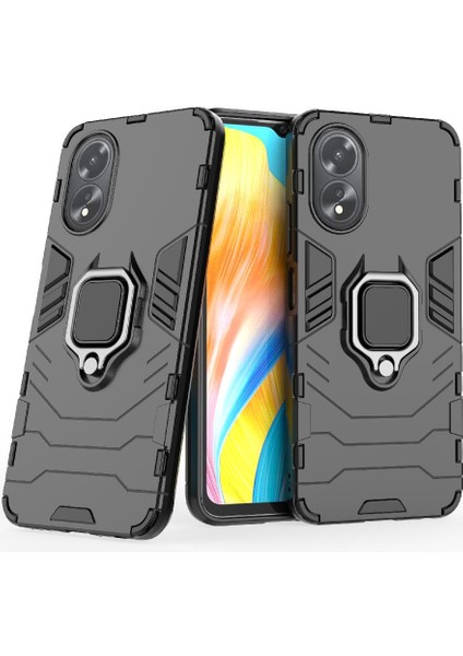 Oppo A38 4g Darbeye Kapak Için Kılıf 360 &deg; Dönen Halka Kickstand Askeri (Yurt Dışından)