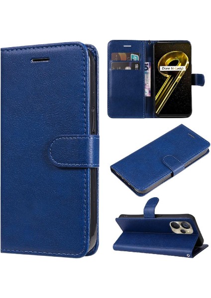 Kart Yuvası Klasik Düz Renk Iş ile Realme 9i 5g Için Flip Case (Yurt Dışından)