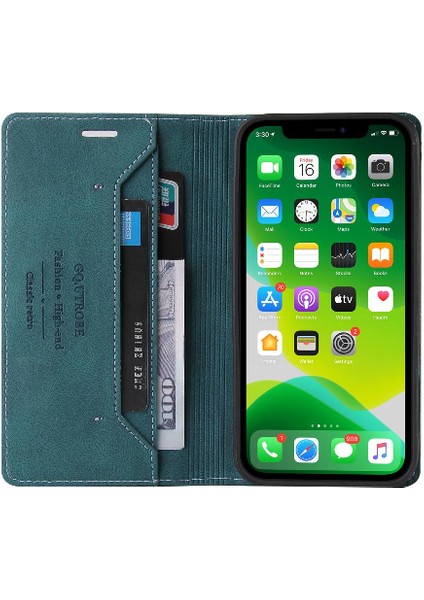 IPhone 15 Için Kılıf Pro Iki Kart Yuvaları Premium Deri Premium Deri (Yurt Dışından)