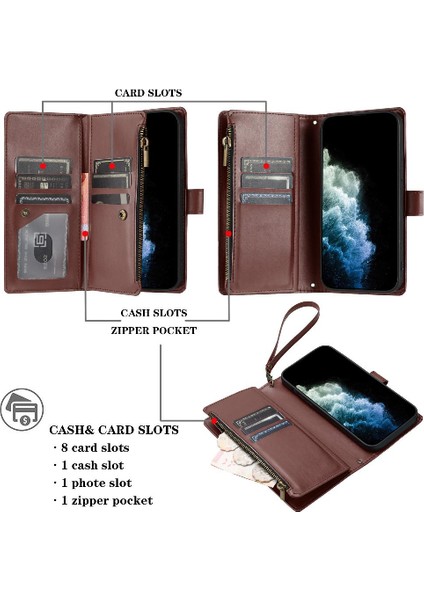 Mays Boutique Xiaomi Redmi 10C Pu Deri Folio Kapak Çanta Kapak Kart Yuvaları (Yurt Dışından)