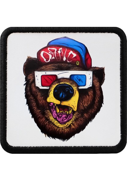 V1 Ayı - 2 Kod Logolu Unisex Beyaz Bench (Patch)