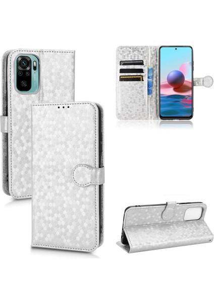 Xiaomi Redmi Için Not 10 4g Deri Cüzdan Kapak Geometrik Desen (Yurt Dışından)