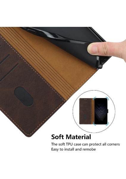 Iphone 12 Için Kılıf Pro Manyetik Kapatma Handy Standı Kart Yuvaları Kapak Pu (Yurt Dışından)