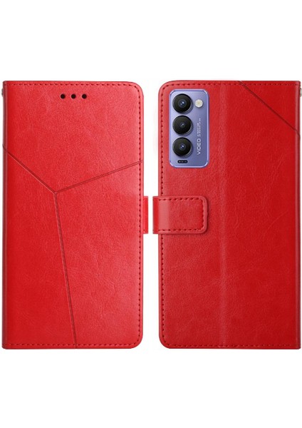 Tecno Camon 18P Telefon Kılıfı Için Kılıf Kapak Kapak Kitap Katlanır Deri Cüzdan (Yurt Dışından)