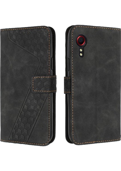 Samsung Galaxy Xcover 5 Kickstand Manyetik Kart Yuvaları Kapak Için Telefon Kılıfı (Yurt Dışından)