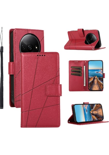 Xiaomi Redmi A3 Için Flip Case Üç Kart Yuvaları Şok Emici Kickstand (Yurt Dışından)