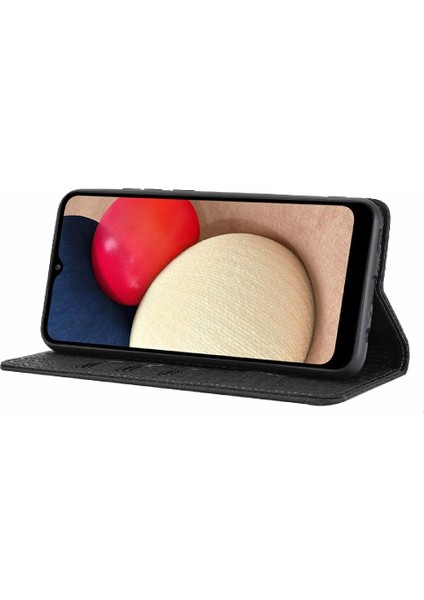 Samsung Galaxy A02S Kredi Kartı Tutucu Pu Deri Kapak Flip Book Için Kılıf (Yurt Dışından)