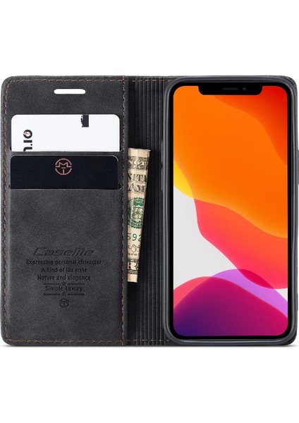 Iphone 13 Mini Kılıf Için Flip Case Kart Yuvası Kickstand Vintage Pu Deri (Yurt Dışından)