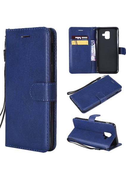 Samsung Galaxy A6 Için Flip Case 2018 Yüksek Kaliteli Deri Iş Cüzdan (Yurt Dışından)