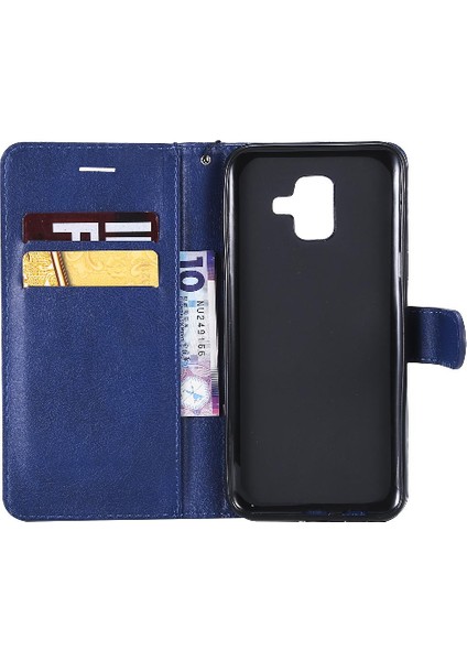 Samsung Galaxy A6 Için Flip Case 2018 Yüksek Kaliteli Deri Iş Cüzdan (Yurt Dışından)