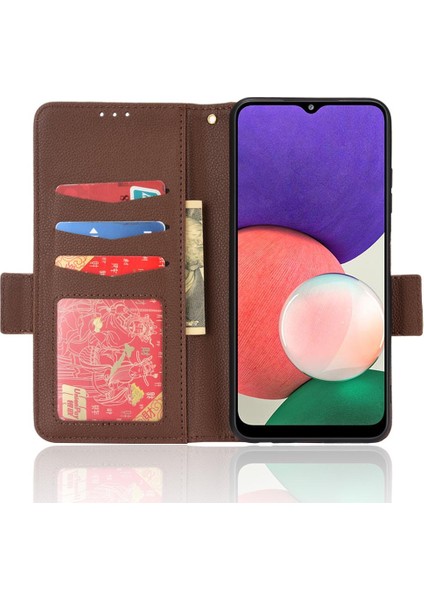 Samsung Galaxy A22 5g Için Kılıf Kart Yuvaları Tutucu Pu Deri Cüzdan Yan (Yurt Dışından) fırsatları