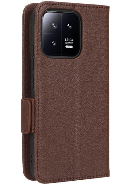 Xiaomi 13 Için Kılıf Pro Kart Yuvaları Tutucu Manyetik Pu Deri Yan Toka (Yurt Dışından)