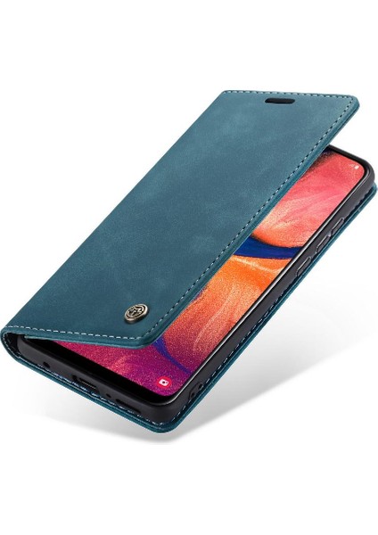 Samsung Galaxy A20 Için Flip CASE/A30/M10S Flip Folio Kitap Vintage Pu Kılıf (Yurt Dışından)