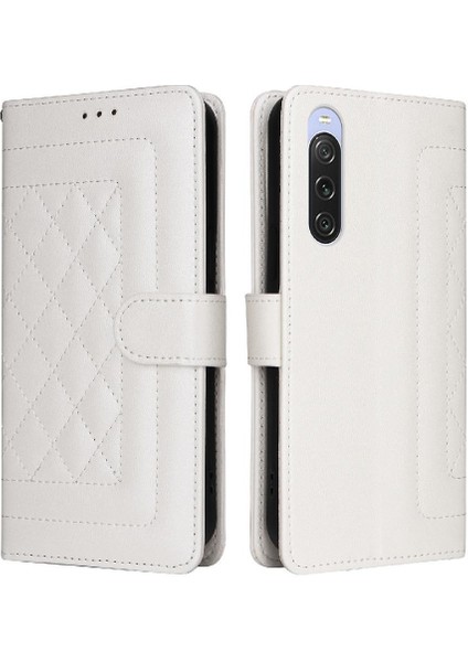 Sony Xperia 10 V Flip Kapak Için Flip Case Basit Iş Cüzdan Deri (Yurt Dışından)