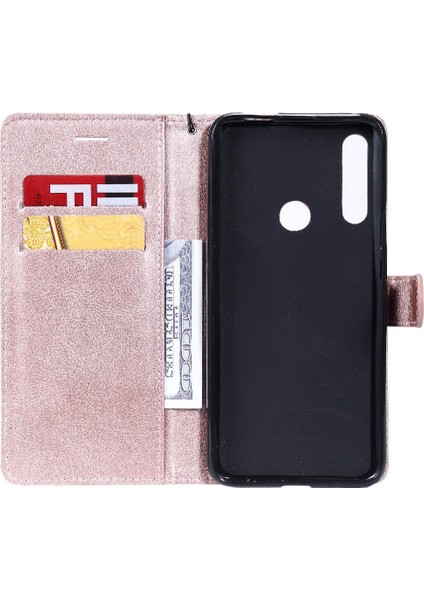 Huawei Y9 Başbakan 2019 Için Flip Case Yüksek Kalite Deri Klasik Katı Kılıf (Yurt Dışından)