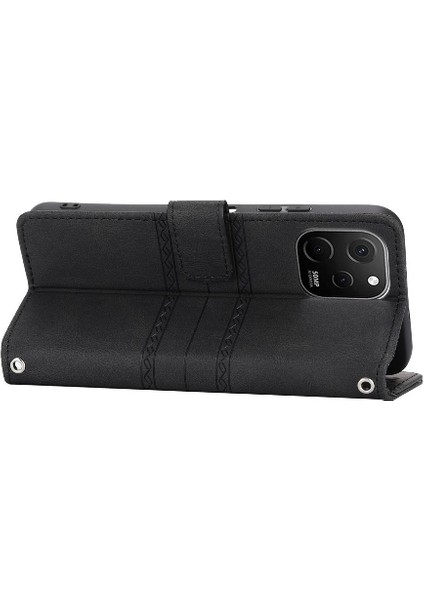 Huawei Nova Y61 Için Flip Case Cüzdan Kılıf Pu Deri Kickstand Manyetik (Yurt Dışından)