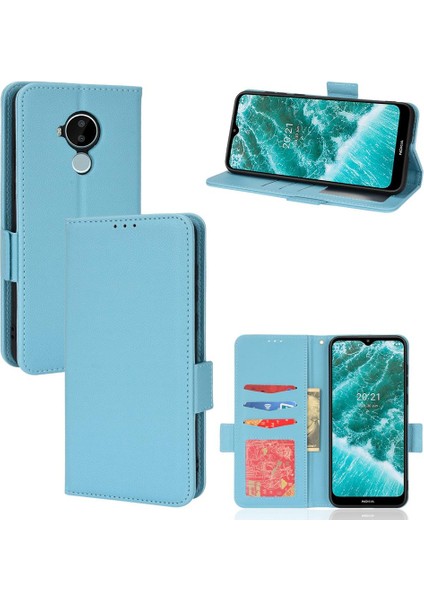 Nokia C30 Pu Deri Yan Toka Kart Yuvaları Tutucu Cüzdan Manyetik (Yurt Dışından)