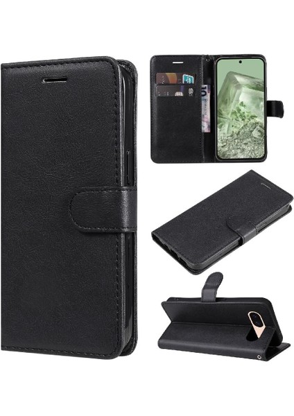 Kart Yuvası Yüksek Kaliteli Deri Iş ile Google Piksel 8A Için Flip Case (Yurt Dışından)