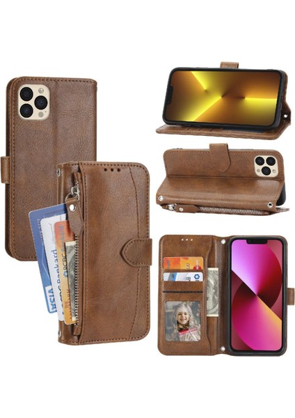 Iphone 13 Için Flip Case Pro Kart Tutucu Anti Scratch Manyetik Kapatma Pu (Yurt Dışından)