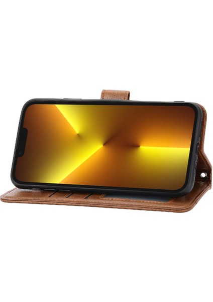 Iphone 13 Için Flip Case Pro Kart Tutucu Anti Scratch Manyetik Kapatma Pu (Yurt Dışından)