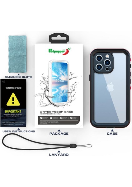 Iphone 13 Pro Için Ekran Koruyucu 12FT Askeri Darbeye Dayanıklı IP68 (Yurt Dışından)