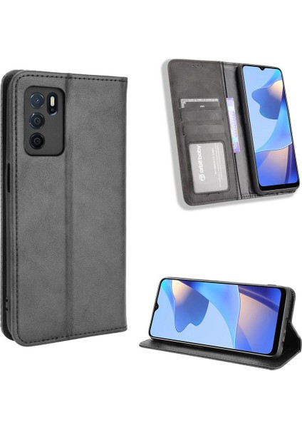 Oppo A16/A16S/A54S Cüzdan Pu Deri Manyetik Kapatma Için Kılıf (Yurt Dışından)