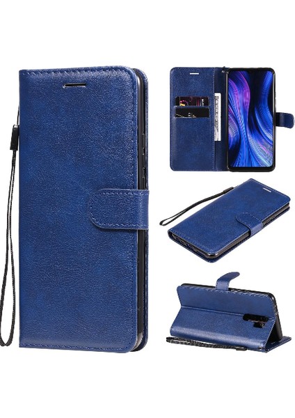 Xiaomi Redmi 9 Için Flip Case Klasik Düz Renk Iş Cüzdan Telefon (Yurt Dışından)
