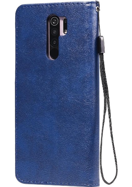 Xiaomi Redmi 9 Için Flip Case Klasik Düz Renk Iş Cüzdan Telefon (Yurt Dışından)