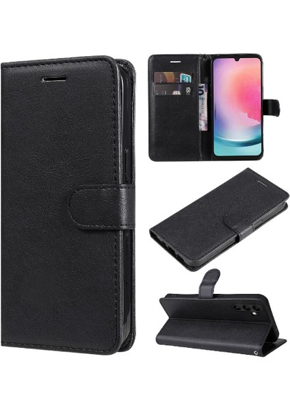 Kart Yuvası ile Samsung Galaxy A24 4g Yüksek Kalite Deri Için Flip Case (Yurt Dışından)