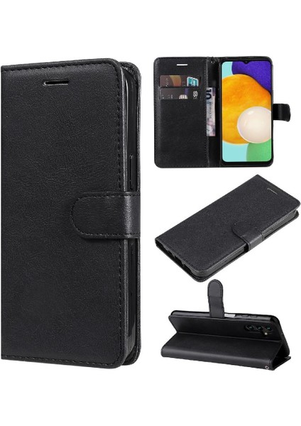 Kart Yuvası ile Samsung Galaxy A13 5g Klasik Düz Renk Için Flip Case (Yurt Dışından)