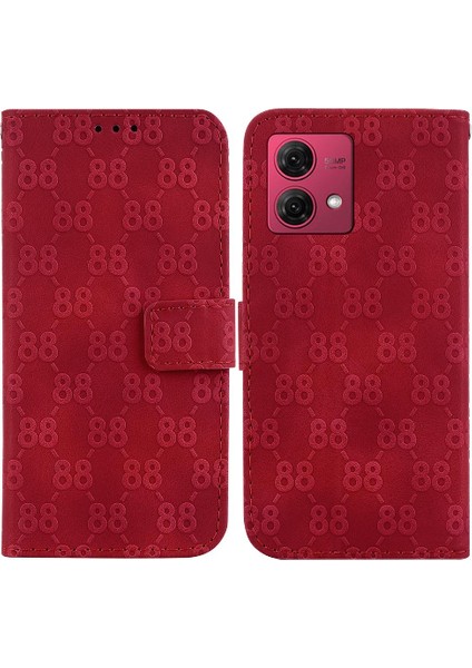 Motorola Moto G84 5g Için Telefon Kılıfı Pu Deri Cüzdan Kapak Kickstand 8 (Yurt Dışından)